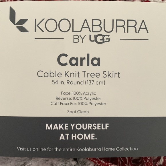 Koolaburra by UGG 54” Tree skirt Redwood, NIP - Picture 8 of 9